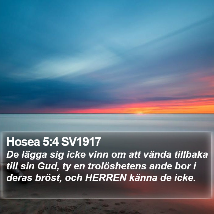 Hosea 5:4 SV1917 Bible Study