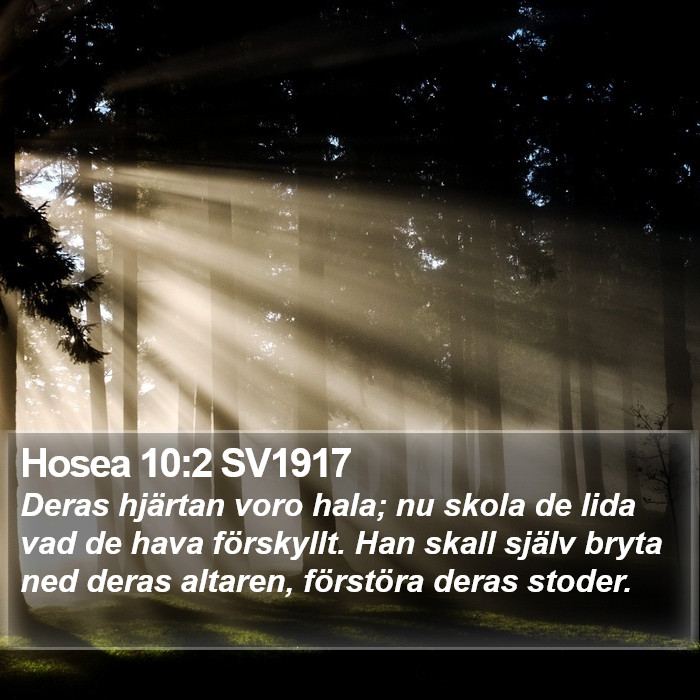 Hosea 10:2 SV1917 Bible Study