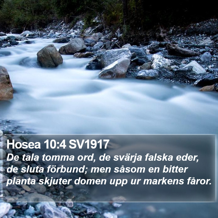 Hosea 10:4 SV1917 Bible Study