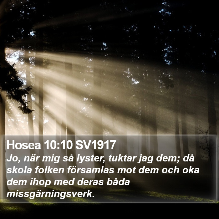 Hosea 10:10 SV1917 Bible Study