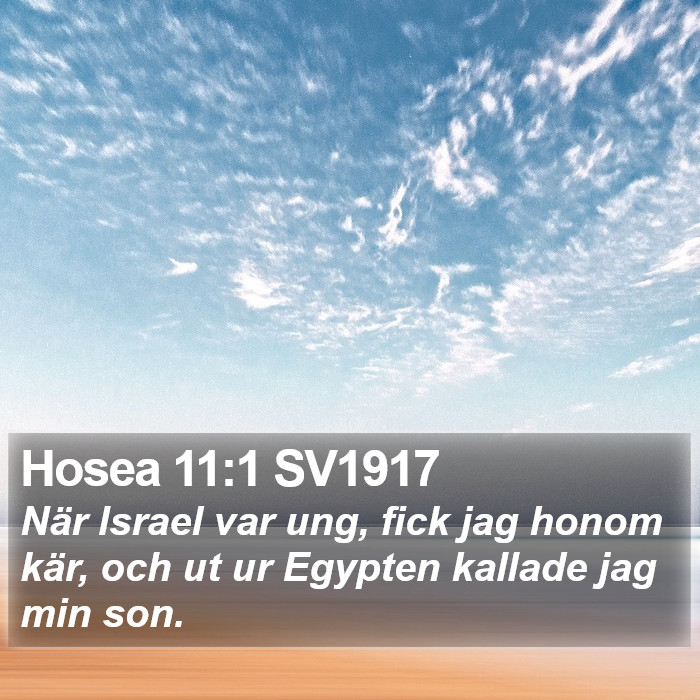 Hosea 11:1 SV1917 Bible Study