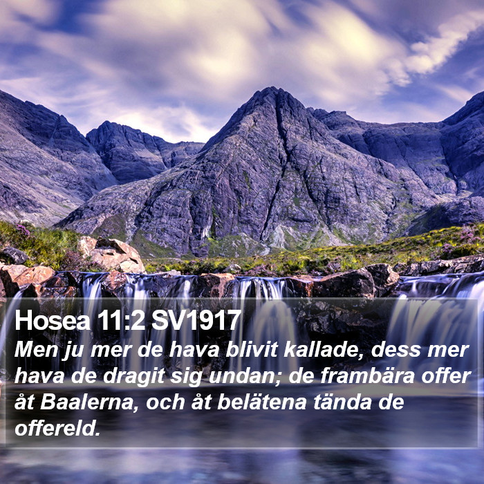 Hosea 11:2 SV1917 Bible Study