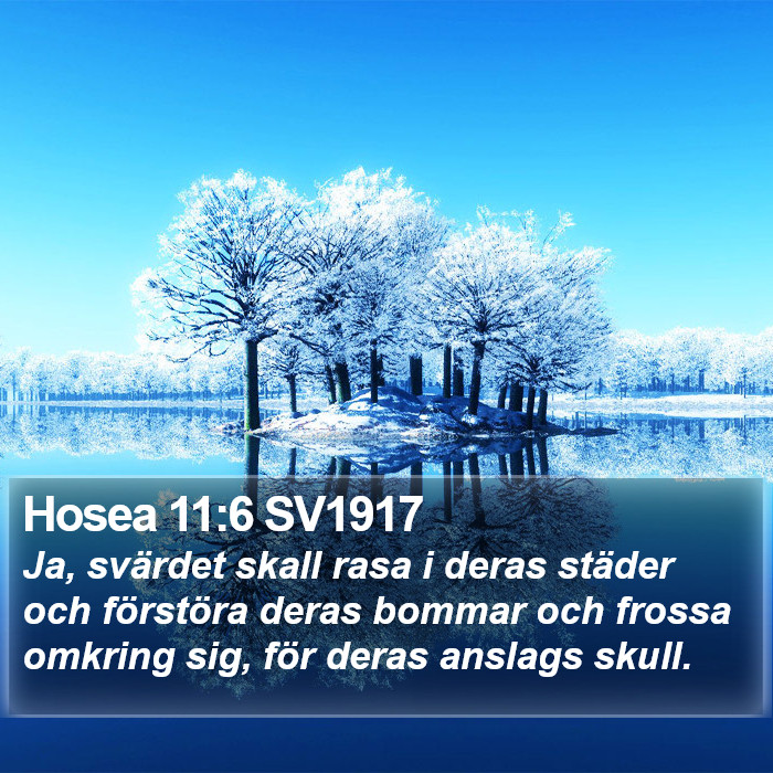 Hosea 11:6 SV1917 Bible Study