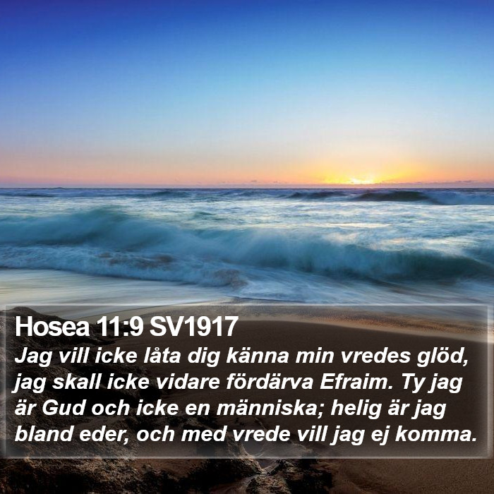 Hosea 11:9 SV1917 Bible Study