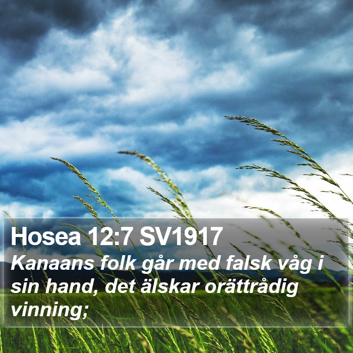 Hosea 12:7 SV1917 Bible Study