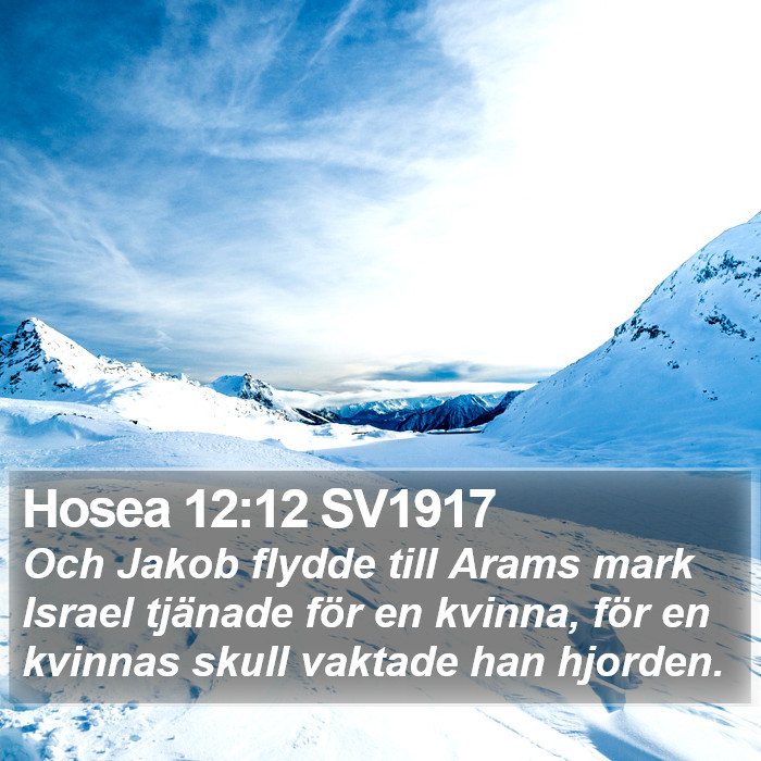Hosea 12:12 SV1917 Bible Study