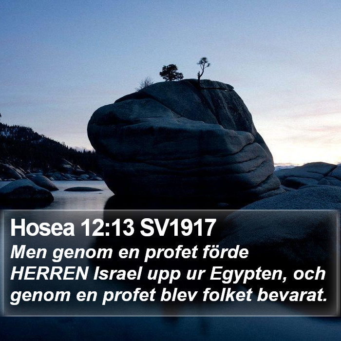 Hosea 12:13 SV1917 Bible Study