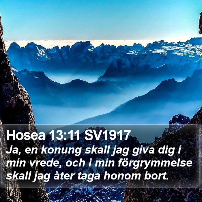 Hosea 13:11 SV1917 Bible Study