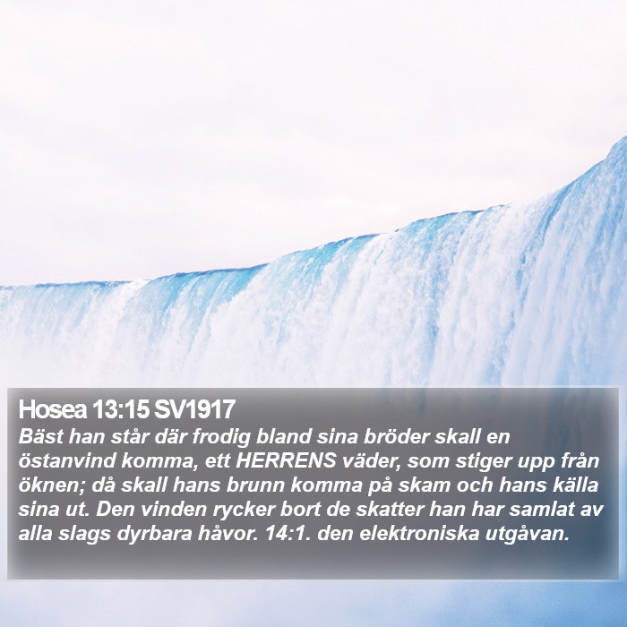 Hosea 13:15 SV1917 Bible Study