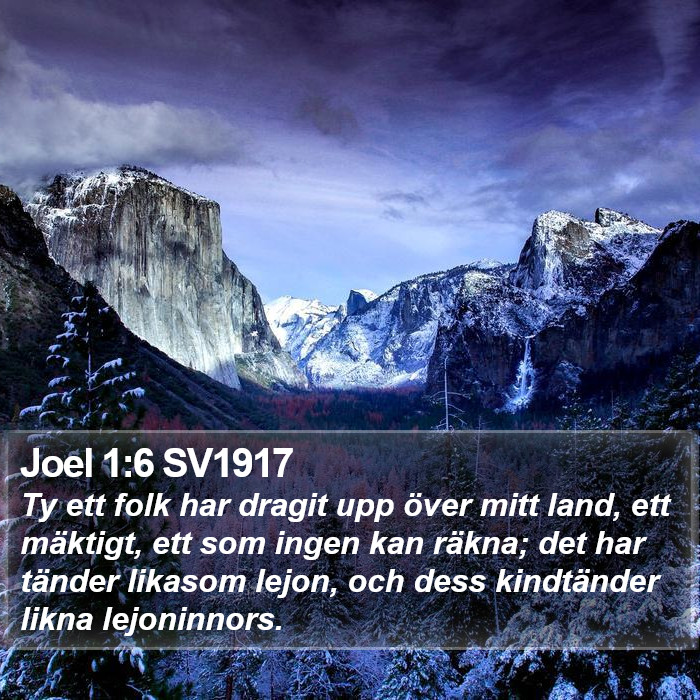 Joel 1:6 SV1917 Bible Study