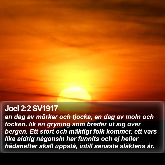 Joel 2:2 SV1917 Bible Study