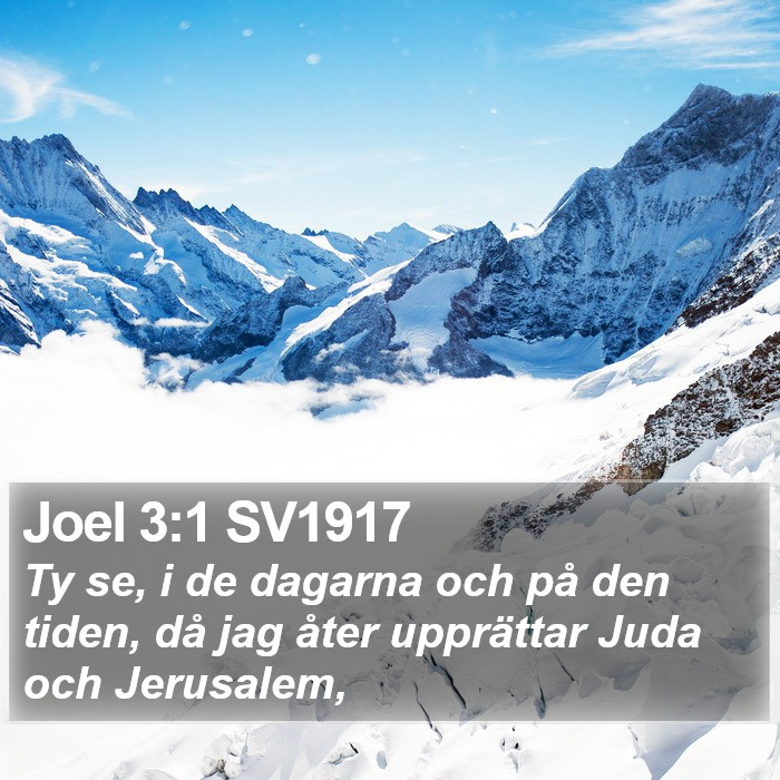 Joel 3:1 SV1917 Bible Study