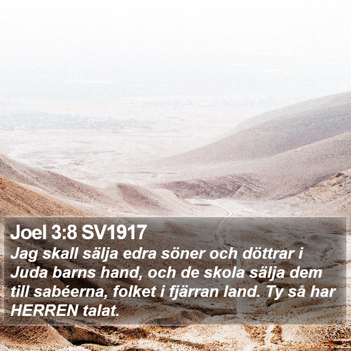 Joel 3:8 SV1917 Bible Study