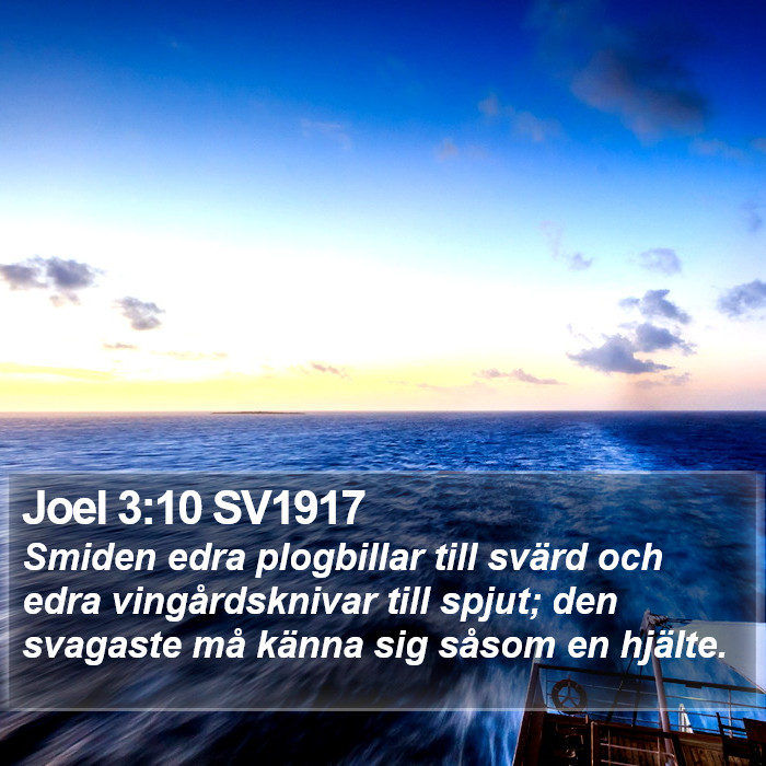 Joel 3:10 SV1917 Bible Study