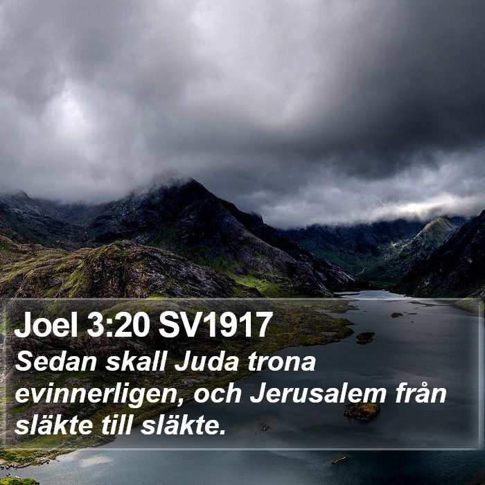 Joel 3:20 SV1917 Bible Study