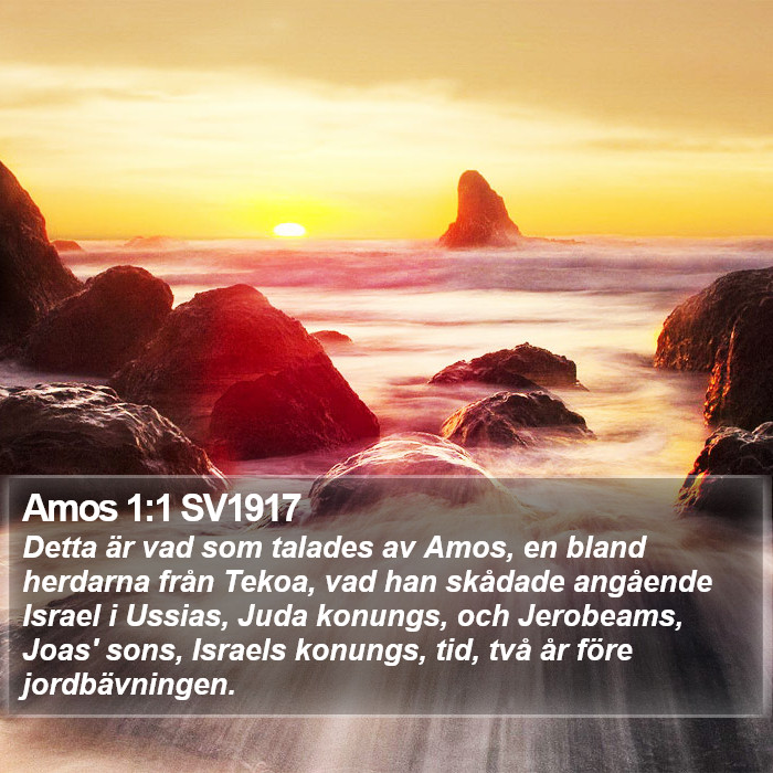 Amos 1:1 SV1917 Bible Study