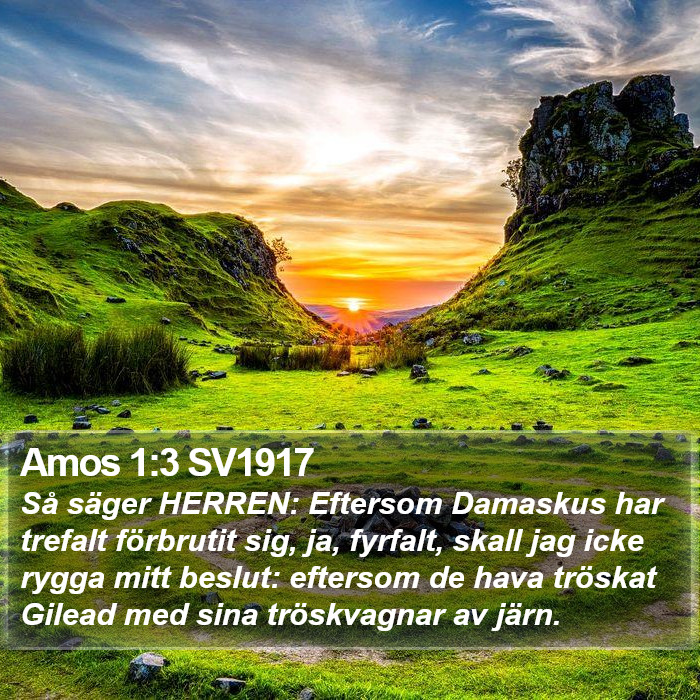 Amos 1:3 SV1917 Bible Study