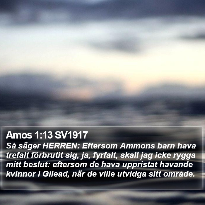 Amos 1:13 SV1917 Bible Study