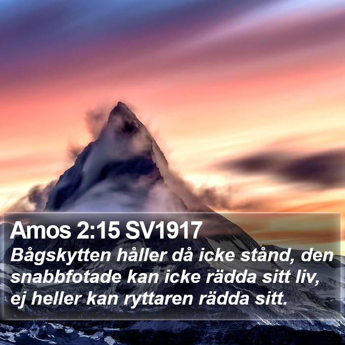 Amos 2:15 SV1917 Bible Study