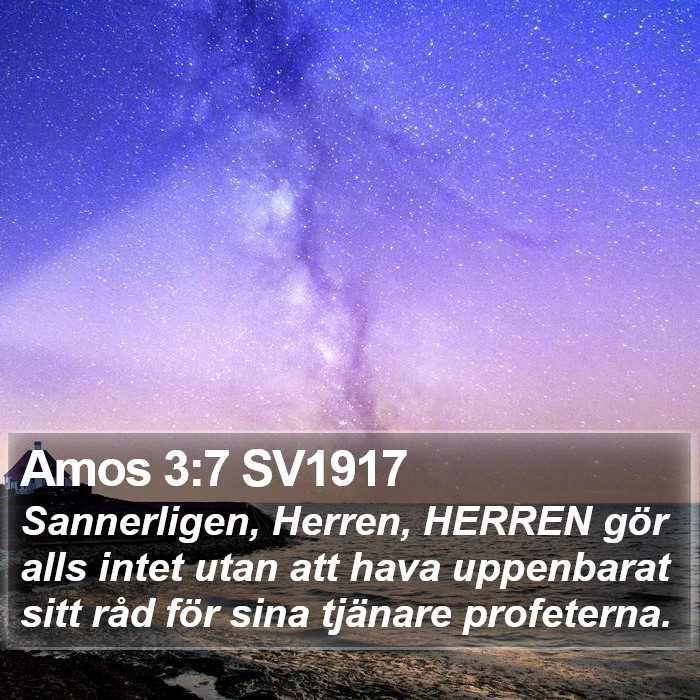 Amos 3:7 SV1917 Bible Study