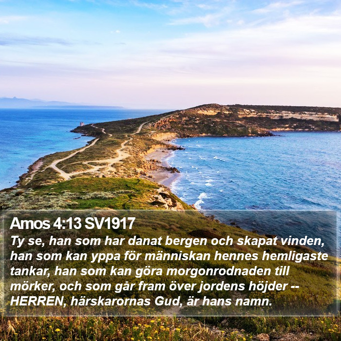 Amos 4:13 SV1917 Bible Study