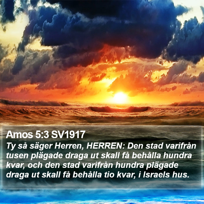 Amos 5:3 SV1917 Bible Study