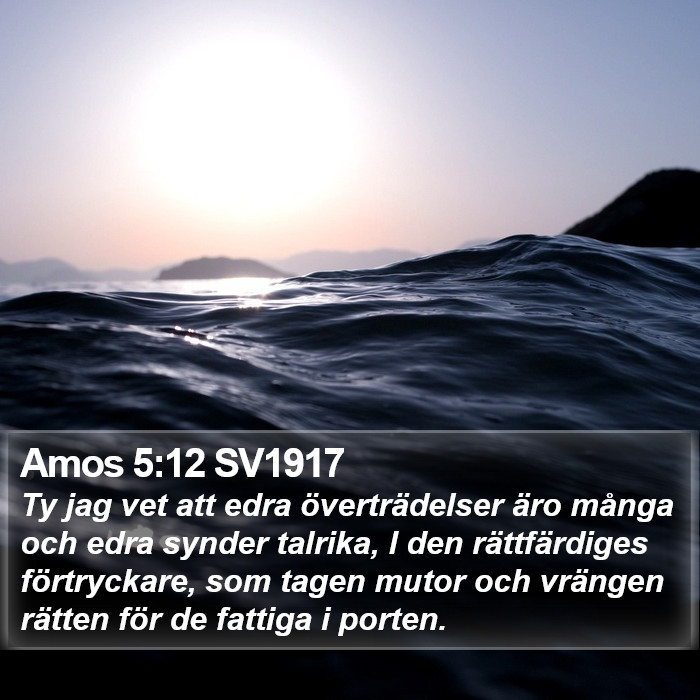 Amos 5:12 SV1917 Bible Study