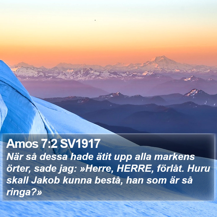 Amos 7:2 SV1917 Bible Study