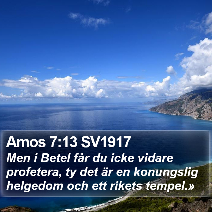 Amos 7:13 SV1917 Bible Study