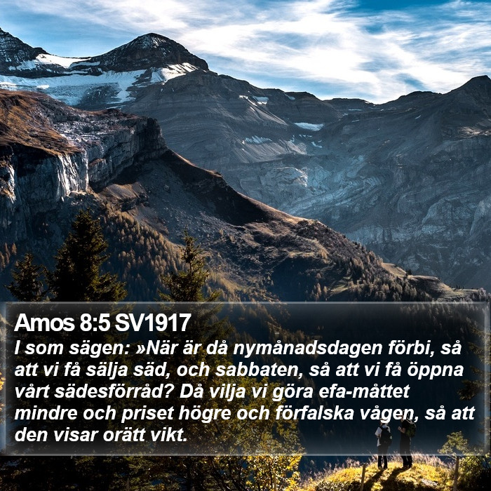 Amos 8:5 SV1917 Bible Study