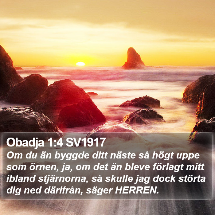 Obadja 1:4 SV1917 Bible Study