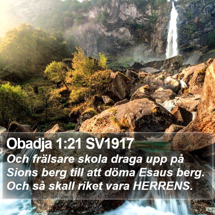 Obadja 1:21 SV1917 Bible Study