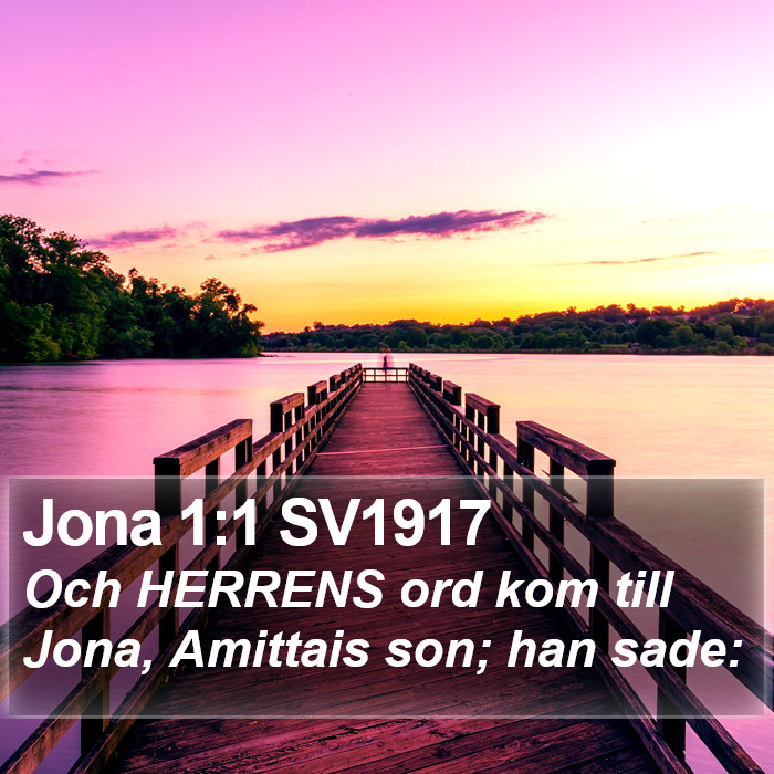 Jona 1:1 SV1917 Bible Study