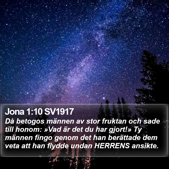 Jona 1:10 SV1917 Bible Study