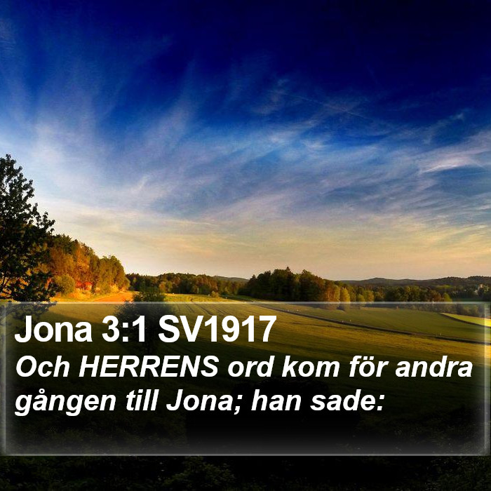 Jona 3:1 SV1917 Bible Study