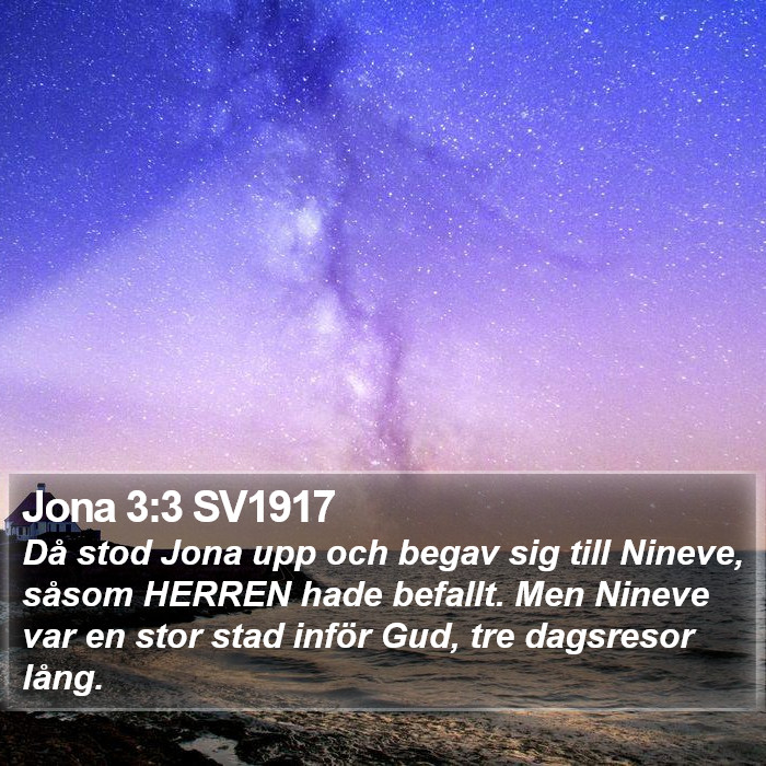 Jona 3:3 SV1917 Bible Study