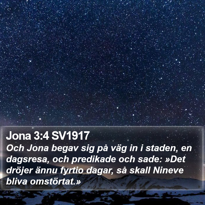 Jona 3:4 SV1917 Bible Study