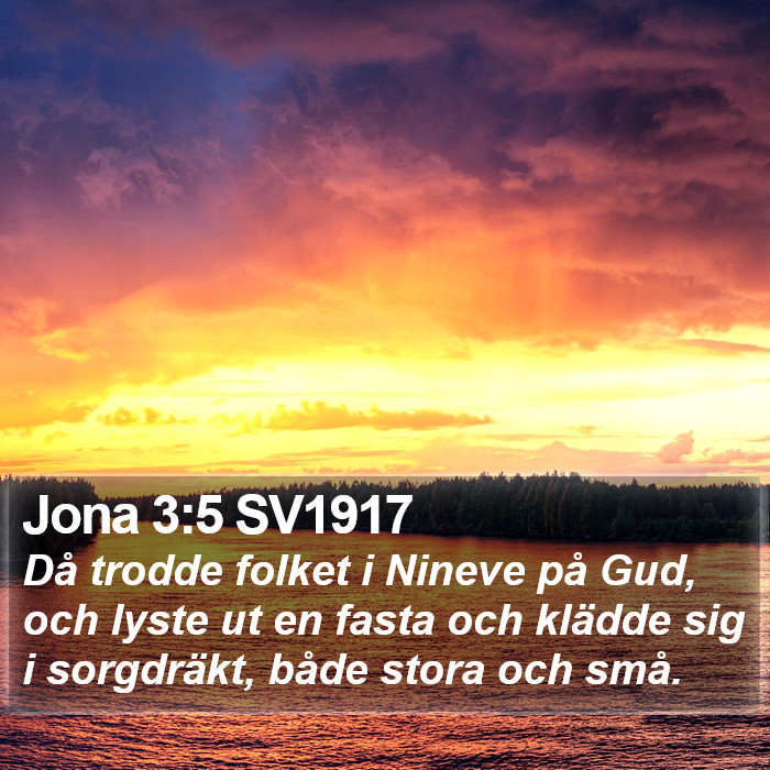 Jona 3:5 SV1917 Bible Study