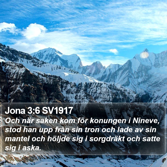 Jona 3:6 SV1917 Bible Study