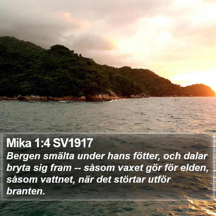 Mika 1:4 SV1917 Bible Study