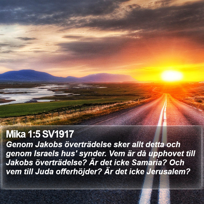 Mika 1:5 SV1917 Bible Study