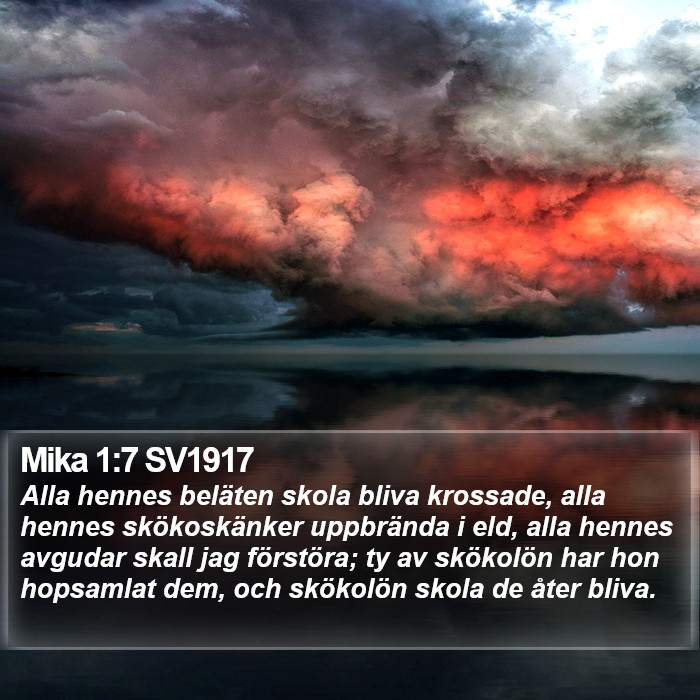 Mika 1:7 SV1917 Bible Study