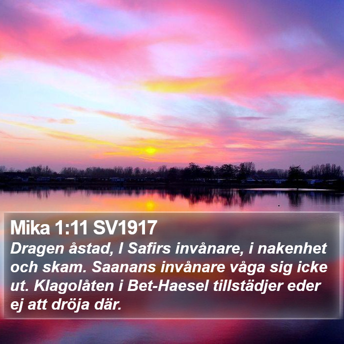 Mika 1:11 SV1917 Bible Study