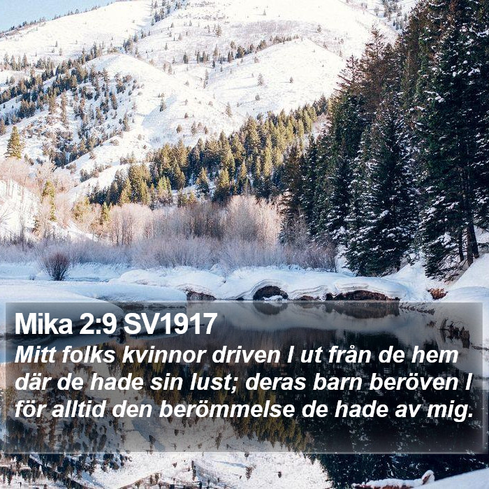 Mika 2:9 SV1917 Bible Study