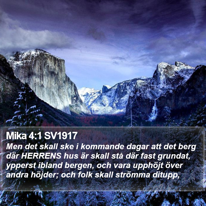 Mika 4:1 SV1917 Bible Study