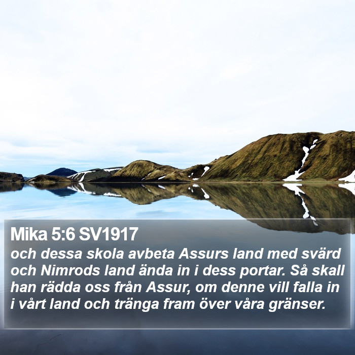 Mika 5:6 SV1917 Bible Study