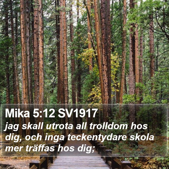 Mika 5:12 SV1917 Bible Study