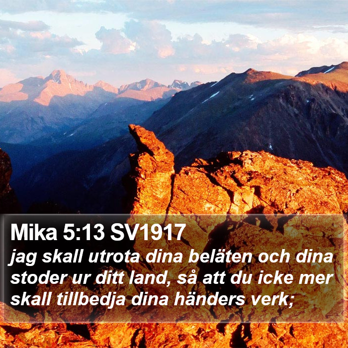 Mika 5:13 SV1917 Bible Study