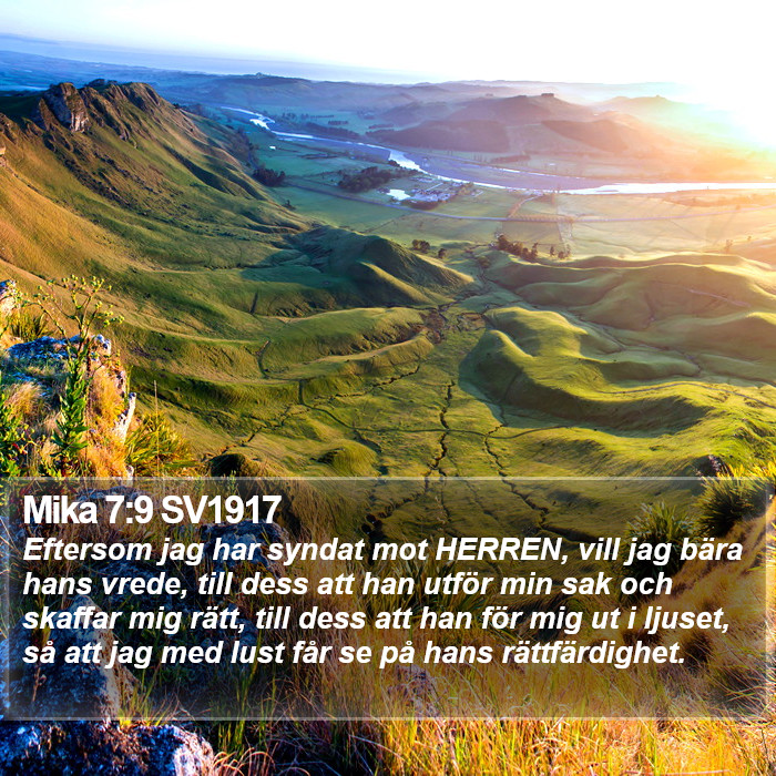 Mika 7:9 SV1917 Bible Study