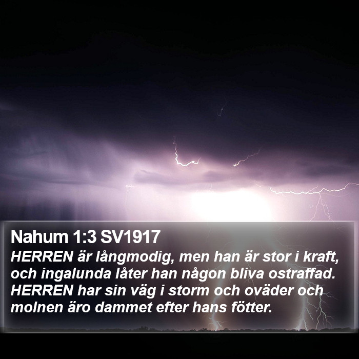 Nahum 1:3 SV1917 Bible Study